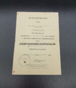 Urkunde Verwundetenabzeichen Schwarz, 7./Gr.Rgt.337