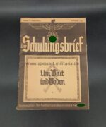 Der Schulungsbrief 10. Folge 1938 "Um Blut und Boden"