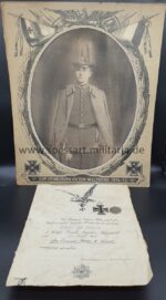 Urkunde & Orden Garde Füsilier Regiment "Maikäfer", selten