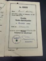 Luftwaffe Urkunden und Dokumente Emil Müller aus Karlsruhe, 1./Reserve Flakabt. 266, 3./Reserve Flakabt. 523, 1./Flakregiment 141 – Bild 5
