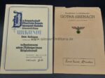 Luftwaffe Urkunden und Dokumente Emil Müller aus Karlsruhe, 1./Reserve Flakabt. 266, 3./Reserve Flakabt. 523, 1./Flakregiment 141 – Bild 10