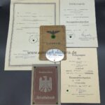 Urkundengruppe Oberfeldwebel Kuhn 3./Art.Rgt.195
