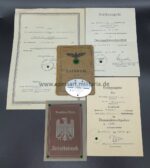 Urkundengruppe Oberfeldwebel Kuhn 3./Art.Rgt.195
