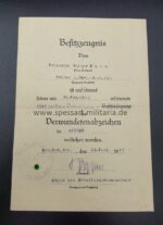 Urkundengruppe Oberfeldwebel Kuhn 3./Art.Rgt.195 – Bild 2