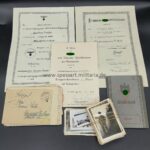 Urkundengruppe des Hauptwachtmeisters Trube im Artillerie. Regiment 9. gefallen