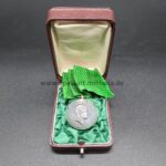 Sachsen Königreich - Silberne Medaille " Für Treue in der Arbeit " im Etui