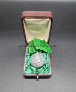 Sachsen Königreich - Silberne Medaille " Für Treue in der Arbeit " im Etui
