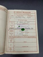 Wehrpass eines SS-VT Sturmmanns der 4. SS Aufklärungs Abteilung (Kradschütze) – Bild 6