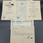 Urkunden des Feldwebels Bechtel 4./Inf Rgt.57 Siegen, 14 Jäger.Rgt.38