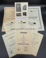 Urkunden des Wachtmeisters Brunkhorst, leichte Flakabteilung 76 (mot)