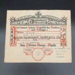 Urkunde Eisernes Kreuz 2. Klasse 1914 2. Kompanie Inf.Rgt.188