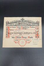 Urkunde Eisernes Kreuz 2. Klasse 1914 2. Kompanie Inf.Rgt.188