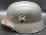 M35 Stahlhelm Q64 Doppel-Emblem – Bild 4