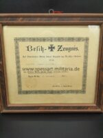 Urkunde Eisernes Kreuz 2. Klasse 1914, Inf. Rgt. 28. – Bild 2