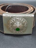 Wehrmacht, Heer Koppelschloss Stahl Hst. HA 42 – Bild 2
