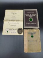 Soldbuch mit Urkunde aus Weiler / Pforzheim, 4.Gren.Rgt.585