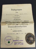 Soldbuch mit Urkunde aus Weiler / Pforzheim, 4.Gren.Rgt.585 – Bild 2