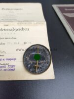 Soldbuch mit Urkunde aus Weiler / Pforzheim, 4.Gren.Rgt.585 – Bild 3