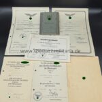 Urkunden mit Wehrpass aus Neustettin, Oberwachtmeister im 1.Flakregiment 61 8,8cm Flaksoldat