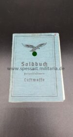 Luftwaffe Soldbuch schw.Flak.Ers.Abt.33 Weimar