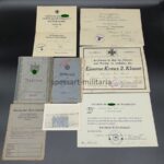 Wehrmacht Heer, Wehrpass & Urkunden (Wiederholungsspange) des Sanitätsunteroffiziers Paul Beimel aus Langen-Brück, Liegnitz (Schlesien), 1.Krankenkraftwagen Zug 263 (263. Infanterie Division) Frankreich, Westfront