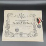 Preussen. 1870/71. Kriegsdenkmünze für Nichtkämpfer (Stahl) mit Urkunde