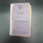 1.Weltkrieg, Militärpass des Gefreiten Adam Bergmann aus Hausen (Offenbach am Main) Stellungskämpfe Verdun, Argonnen, Champagne