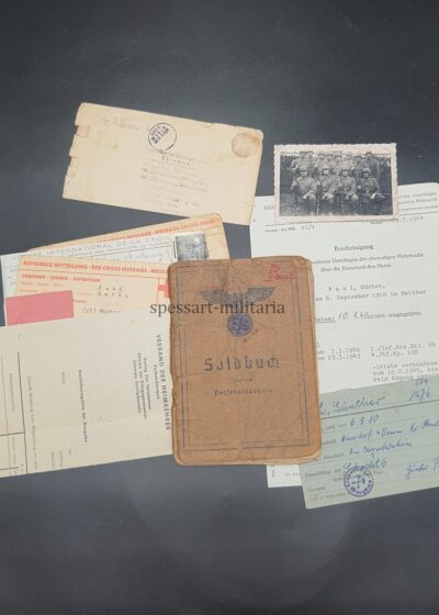 Wehrmacht Heer, Soldbuch & Dokumente des Oberfeldwebel Paul Günther aus Ratibor, Panzer Grenadier Regiment 128, (23. Panzer-Division) Ostfront