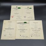Urkunden Uffz. Gliesche 1./Heer. s. Art. Abt 615, EK1 in Kurland