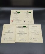 Urkunden Uffz. Gliesche 1./Heer. s. Art. Abt 615, EK1 in Kurland