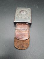 Preußen Koppelschloss Feldgrau mit Lederzunge – Bild 2