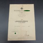 Urkunde Eisernes Kreuz 2. Klasse 1939 3.Gren.Rgt, (3.Gebirgsdivision) Januar 1945