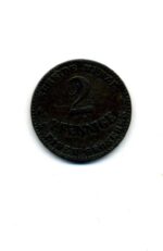 Sachsen-Coburg-Gotha 2 Pfennige 1870 B Scheide Münze – Bild 2