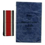 Tüte zu Band des Eisernen Kreuzes 2.Klasse 1939, Carl Knoblauch Seidenbandfabrik Berlin