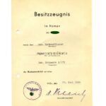 Besitzzeugnis Kubanschild, San Komp 2/173