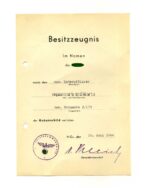 Besitzzeugnis Kubanschild, San Komp 2/173