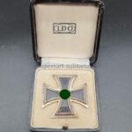 Eisernes Kreuz 1. Klasse 1939 im LDO Etui, Hst. „L55“ Wächtler & Lange, Mittweida