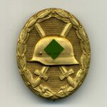 Verwundetenabzeichen 1939 in Gold, Hst. 30 “Hauptmünzamt Wien” breite Nadel