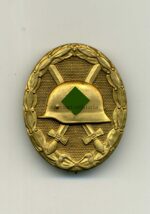Verwundetenabzeichen 1939 in Gold, Hst. 30 “Hauptmünzamt Wien” breite Nadel