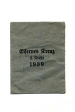 Verleihungstüte Eisernes Kreuz 2. Klasse 1939, Hst. J.J. Stahl, Straßburg