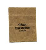 Tüte Kriegsverdienstkreuz 2. Klasse 1939, Petz & Lorenz, Unterreichenbach