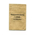 Tüte Kriegsverdienstkreuz 2. Klasse 1939 mit Schwertern, G.H. Osang, Dresden