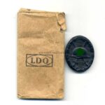 Verwundetenabzeichen 1939 in Schwarz mit LDO-Verleihungstüte L/11 "Deumer" selten