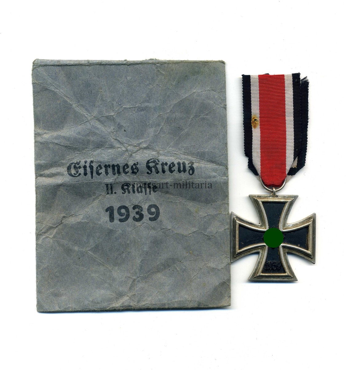 Eisernes Kreuz 2. Klasse 1939 mit Verleihungstüte, Hst. 1 (Deschler & Sohn, München)