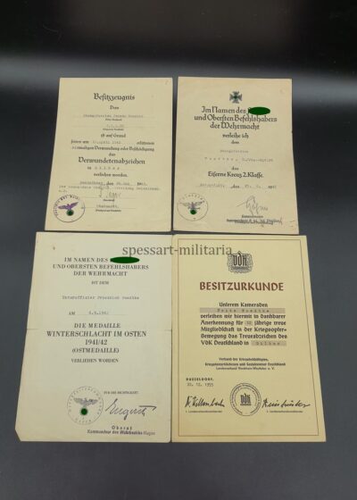 Urkunden  5./ Jäg-Rgt.28 Demjanskkessel