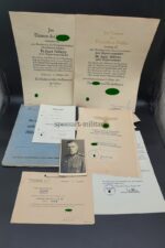 Urkunden /Dokumente 5./Inf.Rgt.109, gefallen durch Kopfschuss bei Moskau