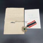 Kriegsverdienstkreuz 2. Klasse 1939 mit Dokumenten