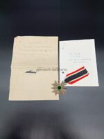 Kriegsverdienstkreuz 2. Klasse 1939 mit Dokumenten