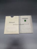 Wehrpass mit Hülle Kriegsmarine des Kurt Halliger aus Groitzsch (Leipzig), Marine-Landwehr mit Erkennungsmarke