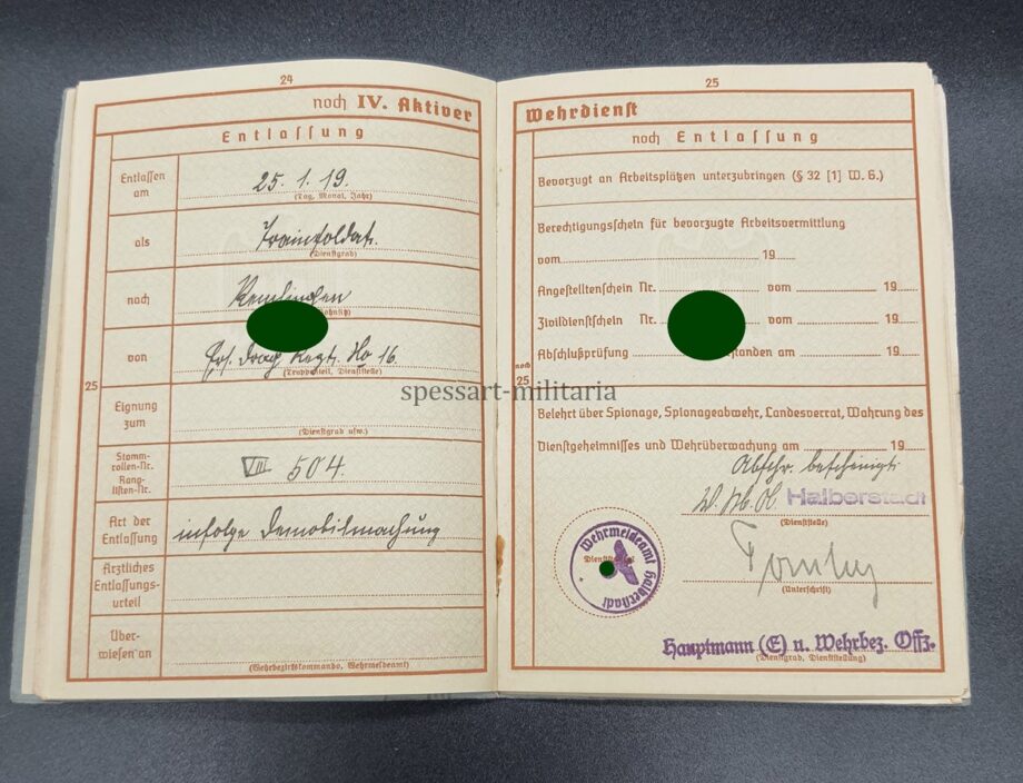 Wehrpass und Militärpaß des Musketiers (Trainsoldat) Otto Heider aus Wetzleben (Wolfenbüttel) 1.Ers. Btl. I.R. 92 Braunschweig (Westfront) – Bild 14